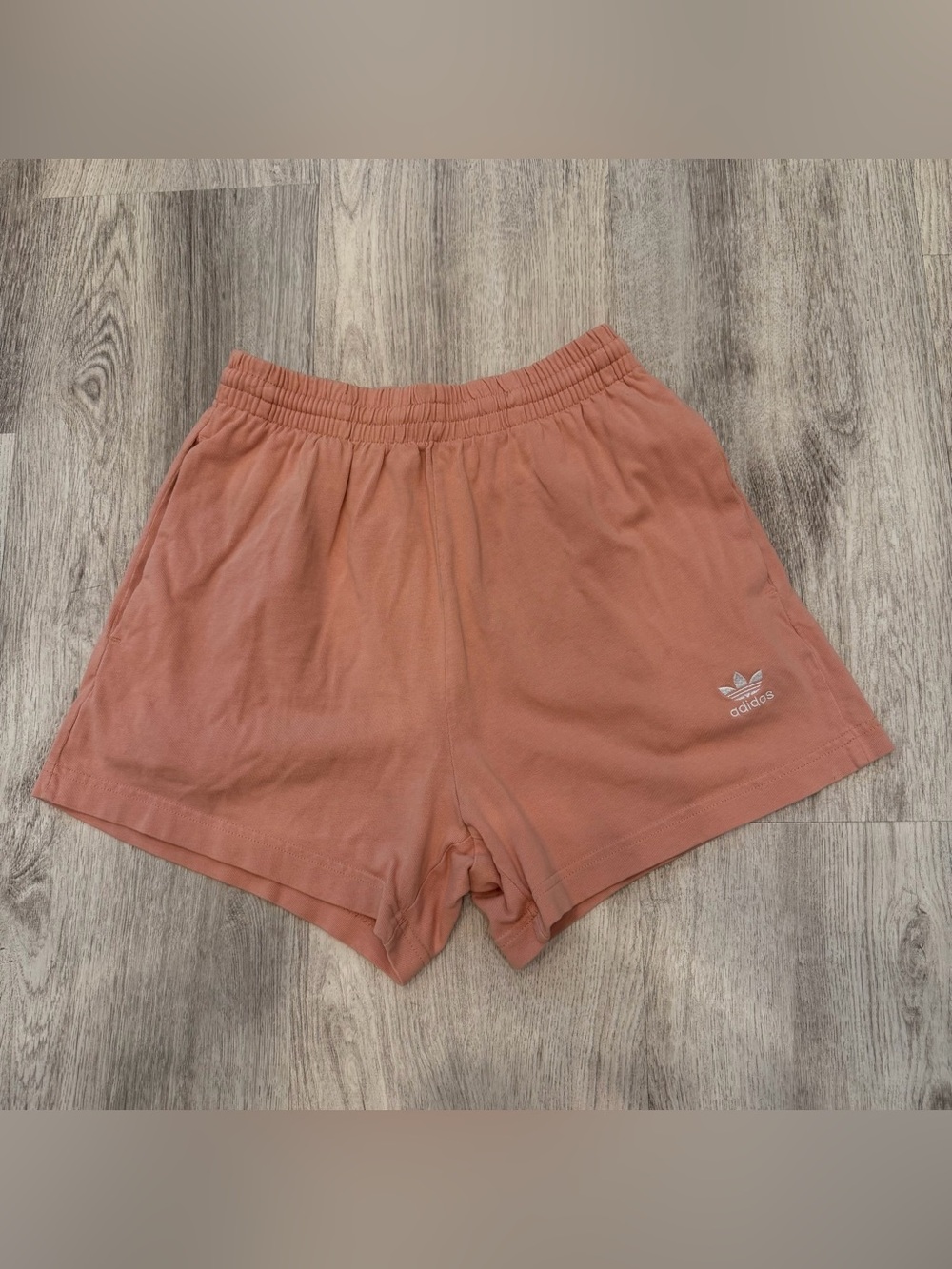 Adidas Originals Rust Orange Lounge Shorts XS High Rise Pockets